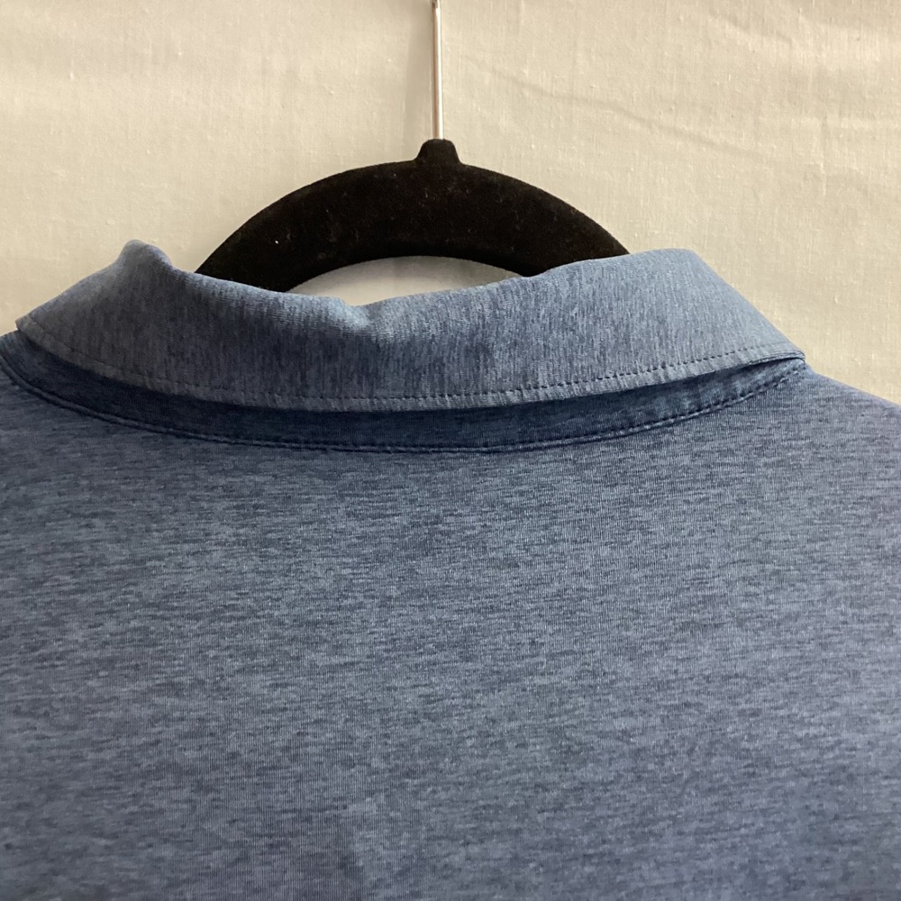 Peter Millar Summer Comfort Polo Shirt Button Up Short Sleeve‎ XL Blue Heathered - Picture 9 of 15